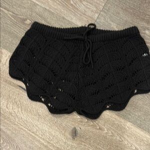 Chaser Charcoal Crochet Shorts